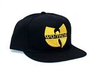 Wu Tang Hat Flat Bill 3-D Embroidered Cap Black Gold Snapback