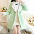 Womens Autumn Fur Collar Double Breasted Slim Fit Coat Korean Trench Coat Casual