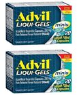 2 PACK- ADVIL LIQUI-GELS-200 mg MINIS - 20 LIQUID FILLED CAPSULES *EXP 12/24*