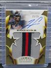 2023 Topps Five Star Ronald Acuna Jr Gold Game Used Jumbo Patch Auto #25/25