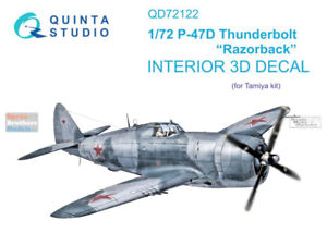 QTSQD72122 1:72 Quinta Studio Interior 3D Decal - P-47D Thunderbolt Razorback