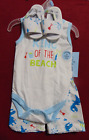 KING Of The Beach! Boys Size 3-6 Months 3 Pc Set Top, Shorts and Sandals NEW!