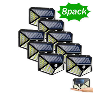 Solar Power 100 LEDS Light PIR Motion Sensor Outdoor Security Lamp Wall Garden