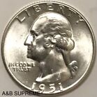 1951 D Washington Quarter Gem Bu Uncirculated 90% Silver