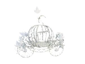 VTG Wire CINDERELLA CARRIAGE Floral DECOR Fairy Tale Centerpiece Wedding Pumpkin
