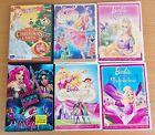 Lot of 6 Barbie DVDs Rock N Royals Rapunzel Thumbelina Christmas Carol