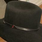 JUSTIN By Milano 2X Black Hills Wool Felt Brim Western Cowboy Hat 7 56