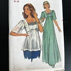 Vintage 1970s Butterick 4749 Boho Cottagecore Dress Sewing Pattern 6-8 XXS UNCUT