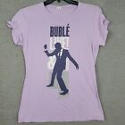Michael Buble Live & In Person Concert T-Shirt Womens Sz S Bay Island Purple