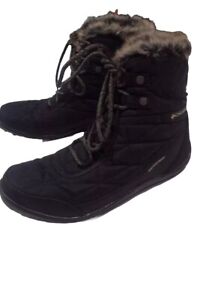 Columbia Minx Shorty III Winter Snow Boots Size 8 Black  200g Waterproof Fur