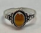 Montana Agate 925 Sterling Silver Oval Cabochon Ring Size US 6 Handmade 1.5g