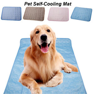 Pet Dog Cooling Mats Self Cool Gel Mat For Puppy Dogs Cats Heat Relief Pad S-XL