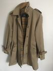 BURBERRY WOMENS UK M 12 14 38-40 VINTAGE TRENCH CHECK LINED COAT RAINCOAT JACKET