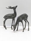 New ListingVintage Mid Century Solid Brass Patina Buck Doe Deer Figure Set of 2 EUC