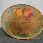Vintage Wood Wooden Primitive Bowl Hand Painted Fruit Apple, Peach, Grapes 11