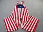 Vintage Liberty Overalls Mens 34x30 Red White Blue USA Patriotic American Flag
