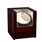 2 Slots Automatic Rotation Wooden  Watch Winder Storage Display Case Box Gift US