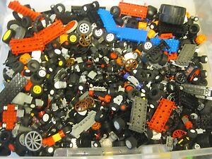 LEGO Bulk lot WHEELS 1/2 lb pound Tires Axles Car Vehicle Lots of Parts!
