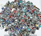 BULK SALE ! Mix Gemstone Ring Wholesale Lot 925 Sterling Silver Plated Rings