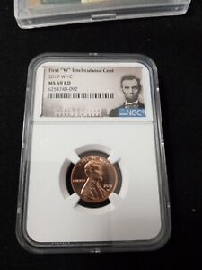 First W  Uncirculated Cent 2019 W 1C  NGC 69
