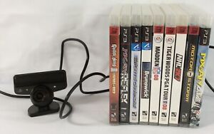 Lot of (9) PS3 Games:5-Sports,Guitar Hero & 3-Racing.Includes SLEH-00448 Motion