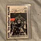 Vintage 1990s Karl Malone LA Gear The Mailman Promo Card with Autopen Signature