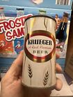 Krueger Flat Top Beer Can Good Condition - Gold Metallic Wheat Bottom Opened