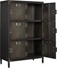 Metal Storage Cabinet Retro Style for Club Home Storage Lockers with 3/4/6 Doors