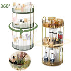 360 Rotating Makeup Organizer Adjustable Shelf Height Cosmetics Storage Holder