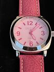 Joan Rivers Retired Pink and White Face Watch Working with Genuine Leather Band