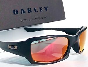 NEW* Oakley FIVES Squared Matte BLACK POLARIZED Galaxy RUBY Lens Sunglass 9238