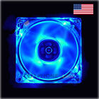 80mm Computer PC Clear Case Cooling Fan With LED - Blue
