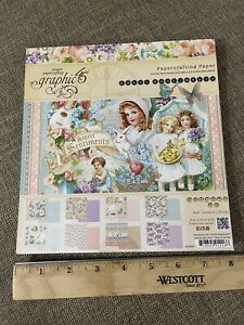 Graphic 45 Sweet Sentiments 8x8 Paper Pad Crafting Scrapbooking New