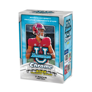 Factory Sealed Blaster Box 2022 Bowman University Chrome College Football Cards