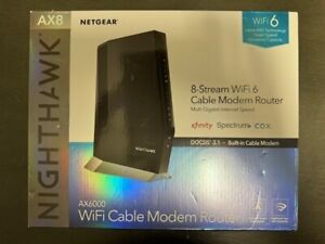 NETGEAR Nighthawk AX8 CAX80 AX6000 8-Stream Wi-Fi 6 Cable Modem Router