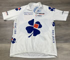 Nalini Francaise Des Jeux Men's size 6 (Italy)  White Blue Clover Cycling Jersey