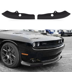 Black Front Bumper Lip Splitter Protector Cover Trim For Dodge Challenger R/T GT