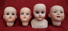 Lot of 4 Antique German Bisque Doll Heads Parts / Repairs