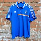 2013-2014 Real Madrid Adidas Polo Shirt Men’s XL Blue Official Training Rare!