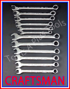 CRAFTSMAN TOOLS 12pc POLISHED Chrome SAE & METRIC 12pt Combination Wrench set