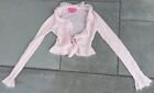 JUICY COUTURE pink long sleeve cropped tie front cardigan VTG p petite