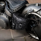 NICECNC Motorcycle Black Leather Swingarm Solo Bag Left Side For Harley Softail (For: More than one vehicle)
