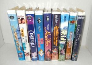 9 Disney VHS VCR Tapes - Black Diamond Gold Collection Masterpiece Home Video