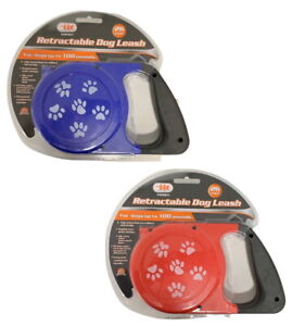 Retractable Dog Pet Leash Up To 100 Lbs 26' Feet Rope Cord Lead - Color May Vary