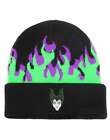 Maleficent Flames Roll Up Beanie Hat