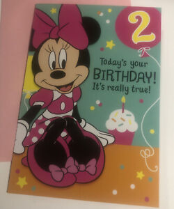Happy Birthday 2 Years Old Minnie Mouse Hallmark Greeting Card Disney