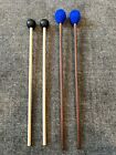 2 Pairs of Keyboard Marimba Mallets - Med Blue Yarn & Black Rubber Bell - UNIME