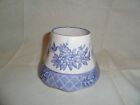 Home Interiors Jar Candle Shade Topper White Blue Flowers Floral 4
