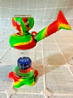 5in Silicone Hookah Smoking Bong Shisha Water Pipe Glass Bowl Rainbow