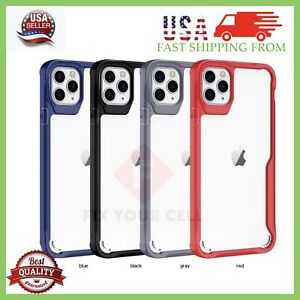 For iPhone 13 12 11 X XS XR Mini Pro Max 6S 7 8 Plus Shockproof Cover Clear Case